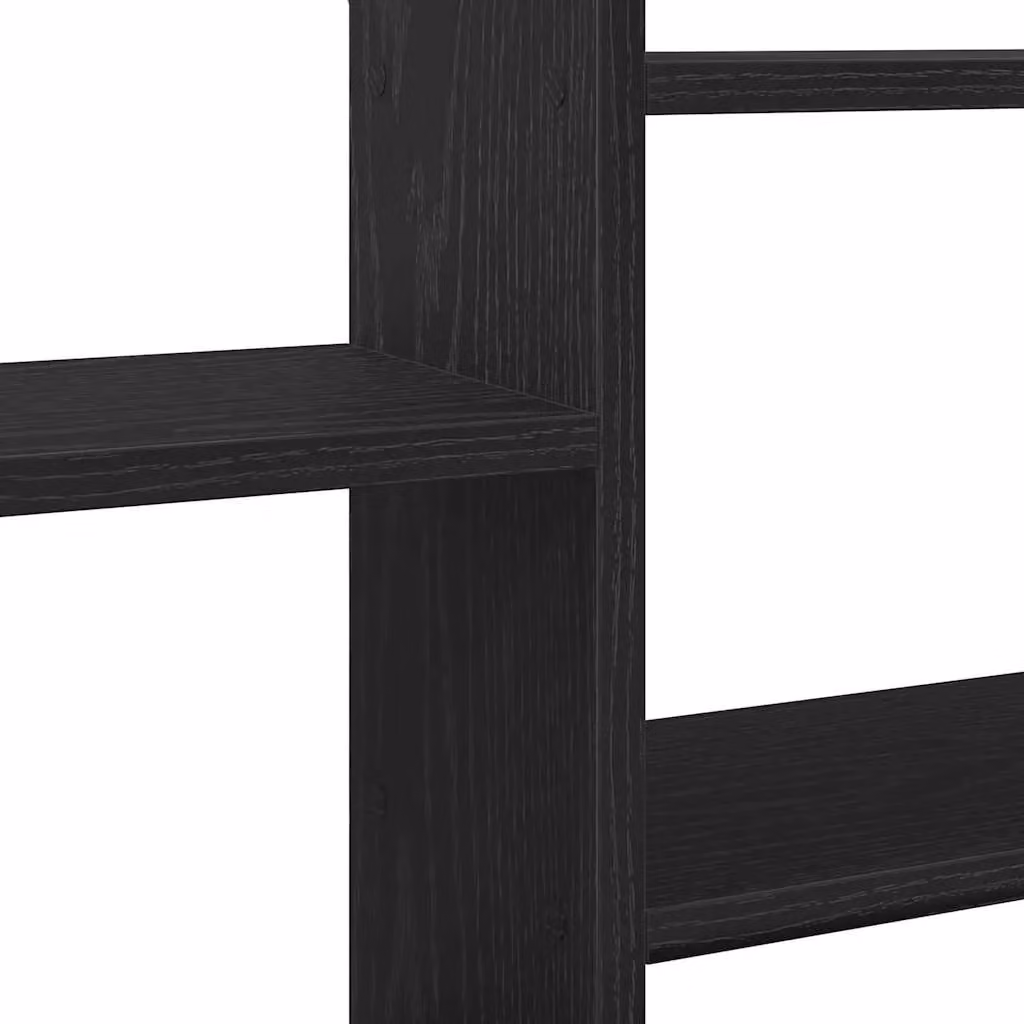 Berkfield Home Black Oak Wall Shelf, W: 167.5 cm, H: 68 cm, D: 18 cm – 3