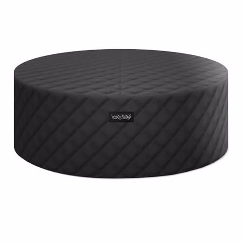 Summer Waves Tahoe Round Thermal Insulated Hot Tub Cover in Black for 6 Person Spas