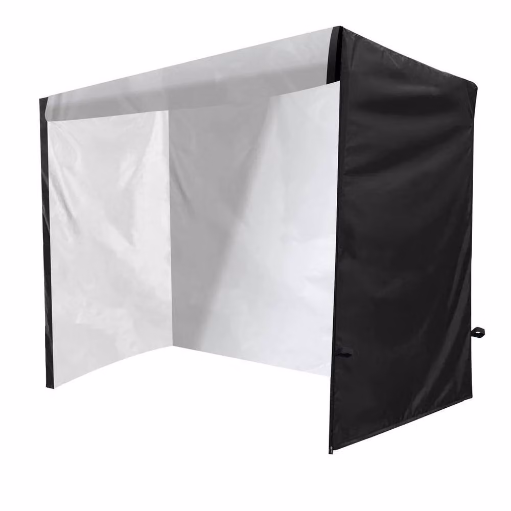KORVIXA Waterproof 3-Seater Swing Bench Cover in Black, Polyester, Width: 100 cm – 5