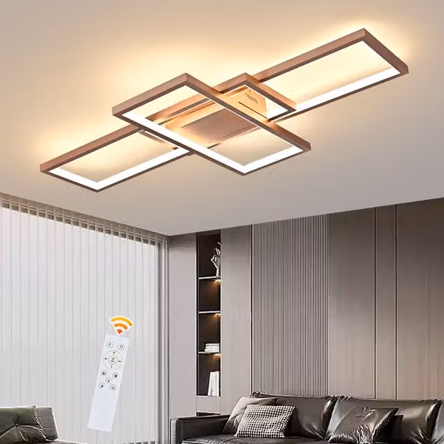 Garwarm 50W Dimmable LED Ceiling Light with Remote Control in Gold/Brass – 1