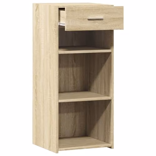 vidaXL Modern Sideboard in Sonoma Oak, Brown MDF, W/D/H: 40.0 x 42.5 x 93.0 cm – 3