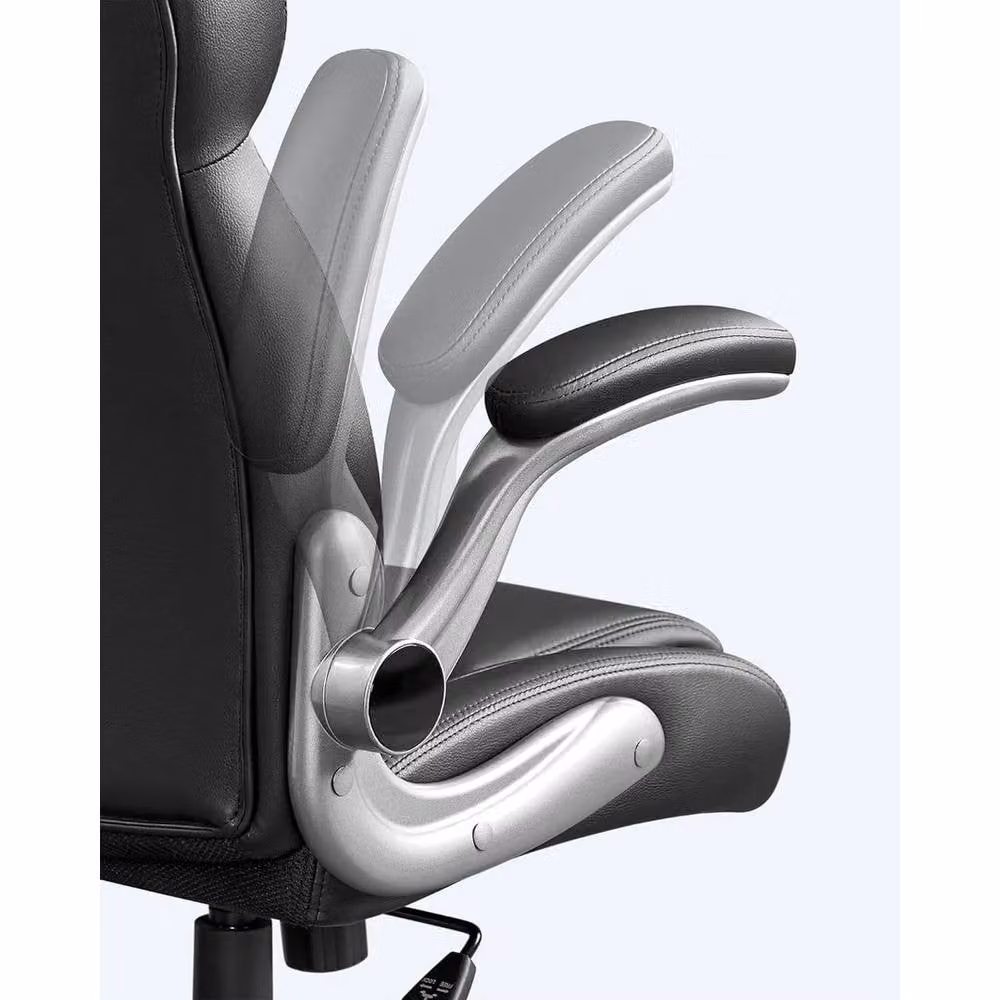 FORGEVIO Ergonomic Black Synthetic Leather Gaming Chair for Home Office and Adults – 4