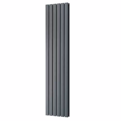 UK Radiators Typhoon Anthracite Flat Tube Vertical Designer Radiator, W: 40.8 cm, H: 180 cm – 2