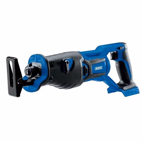Draper 55561 D20 20V Brushless Reciprocating Saw, Blue (Bare Tool)