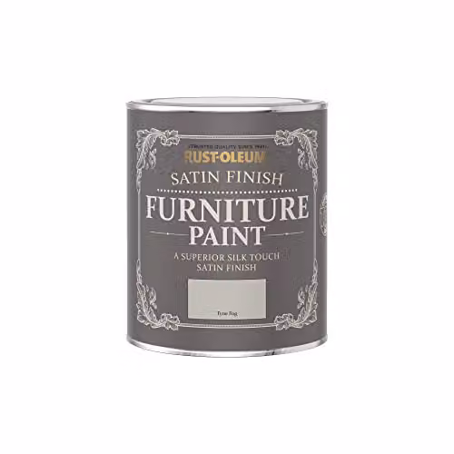 Rust-Oleum Grey Satin Furniture and Skirting Board Paint, Tyne Fog 750ml – 3