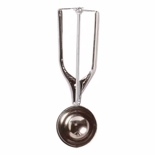 Chef Aid Silver Stainless Steel Food Scoop with Trigger Design for Ice Cream, Mashed Potato and Cookie Dough