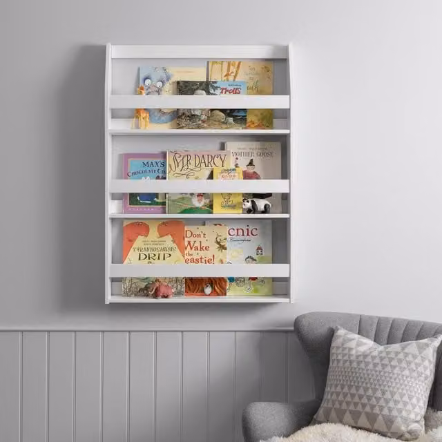 Noa and Nani Hakan 3 Shelf Wall Mounted Display Unit in White