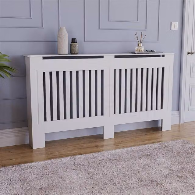 FORGEVIO White Radiator Cover Shelf Cabinet