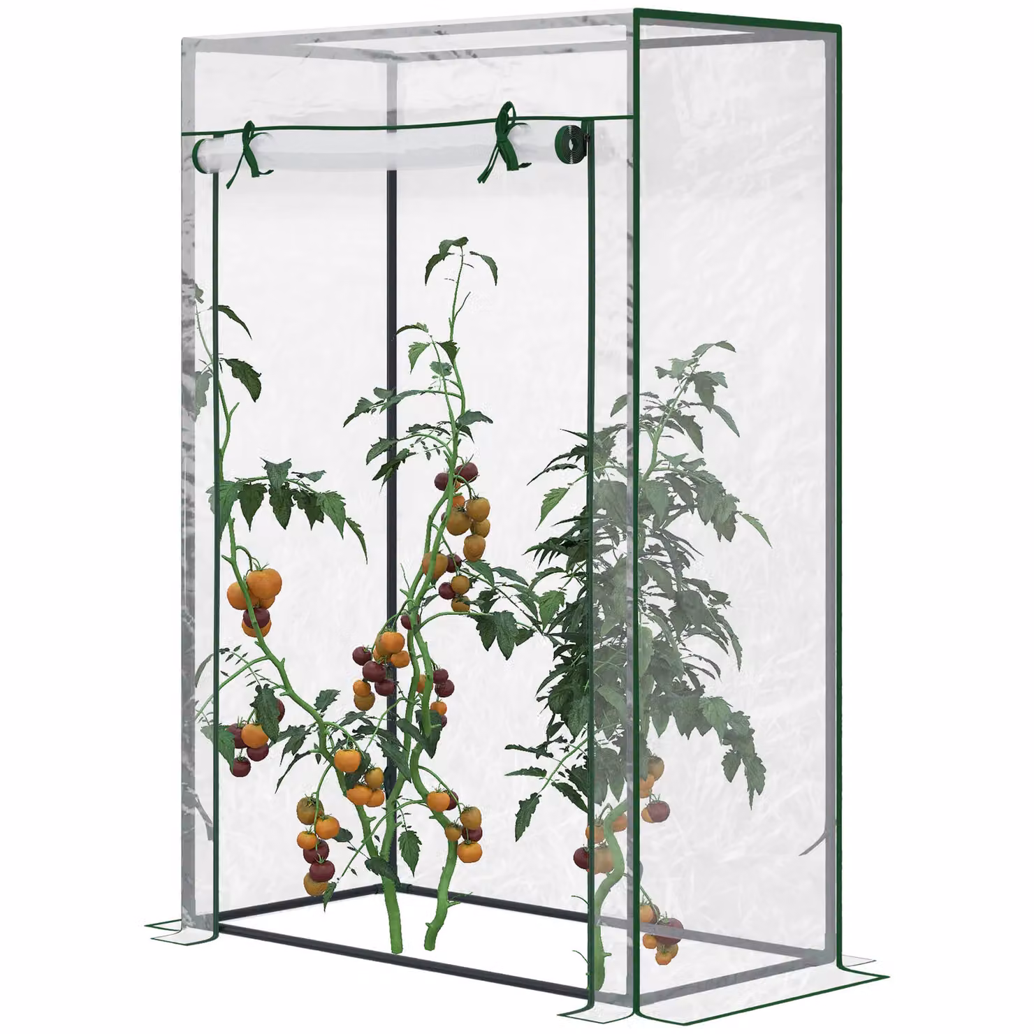 OUTSUNNY Transparent Outdoor Greenhouse with Zipper Roll-up Door, W/D/H: 100 x 50 x 150 cm – 2