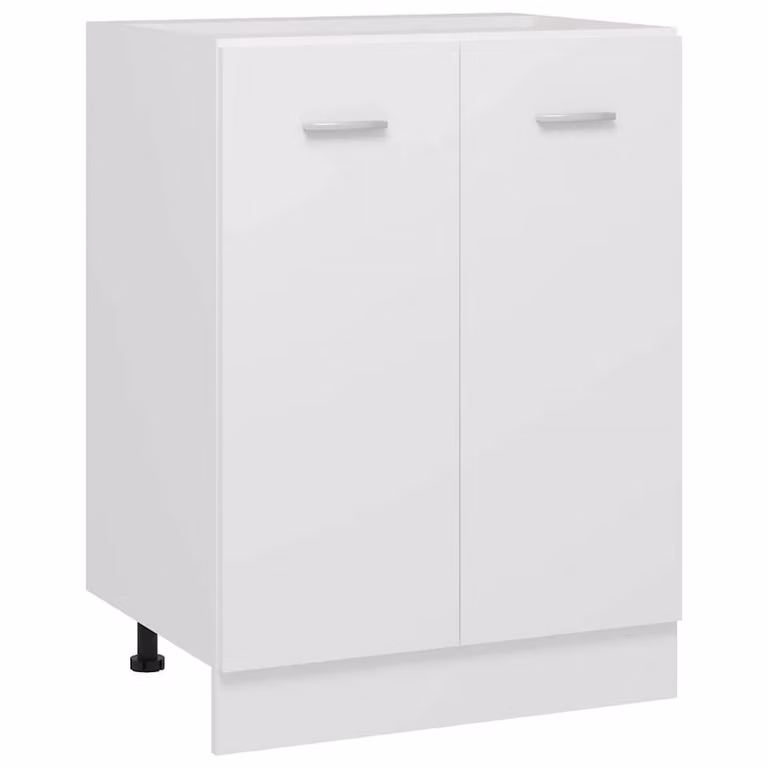 Berkfield Home White Freestanding Kitchen Base Unit with Hinged Doors and Internal Shelves, W/D/H: 60 x 46 x 81.5 cm