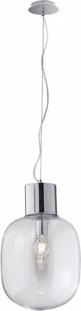 Netlighting FELLINS Globe Pendant Ceiling Light in Chrome and Silver, W: 30 cm, H: 34.6 cm