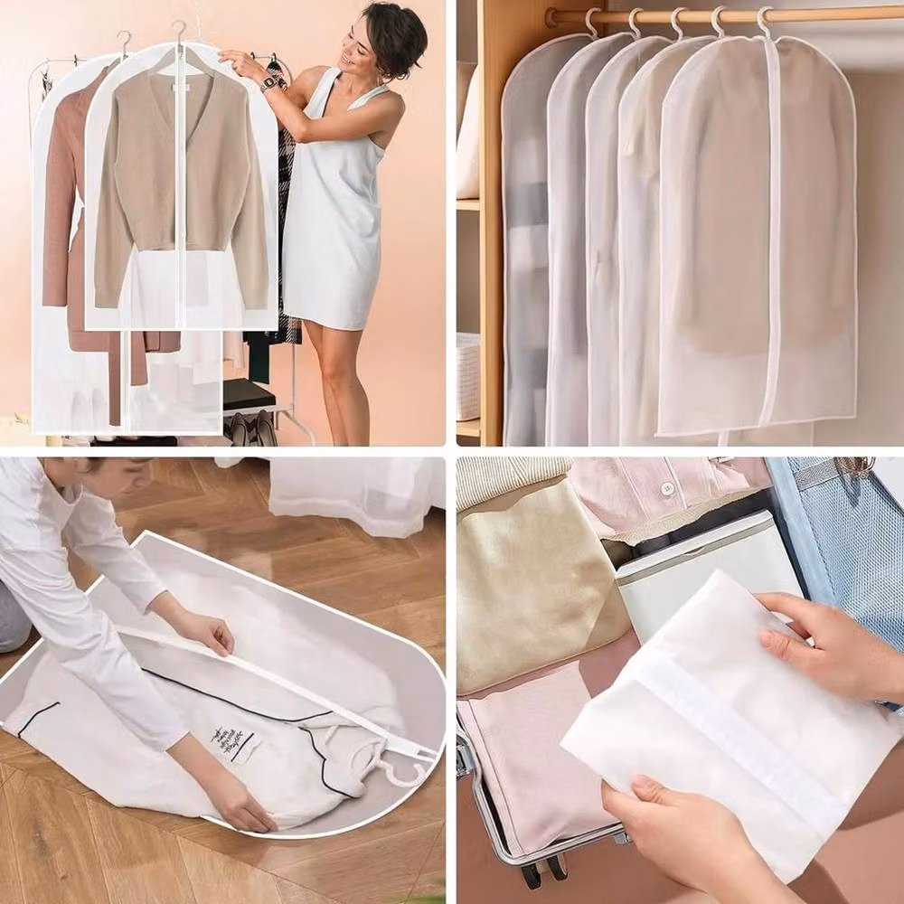 PAWNORA Breathable Garment Covers, 5 Pack, White, W: 60 cm x H: 120 cm – 3