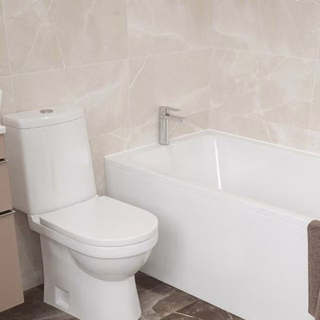 Johnson Tiles Melford Marble Effect Glossy Rectified Wall Tile Sample in Light Beige