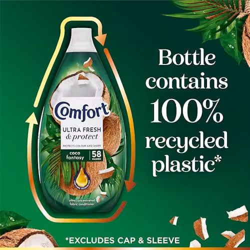 Comfort Ultra Fresh Fabric Conditioner Coco Fantasy, 58 Washes (870 ml) in Multicolour – 2
