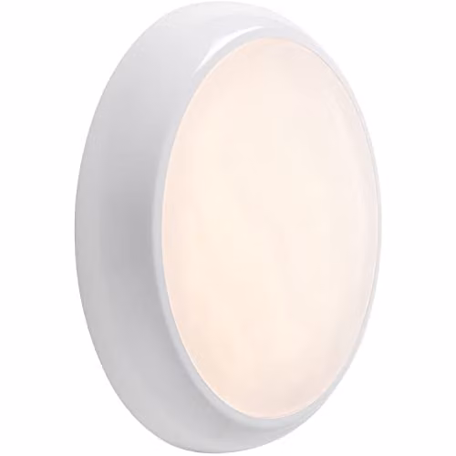 Loops White Commercial IP65 Bulkhead Light with 18W CCT LED Module, Round Shatterproof Plastic Construction, Diameter: 31.6 cm – 1