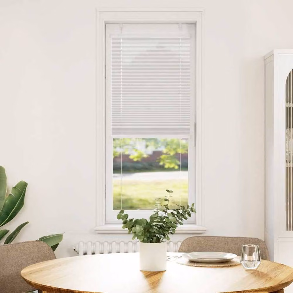 Berkfield Home Single Pleat Fabric Blind in Light Grey, W: 45 cm, H: 150 cm