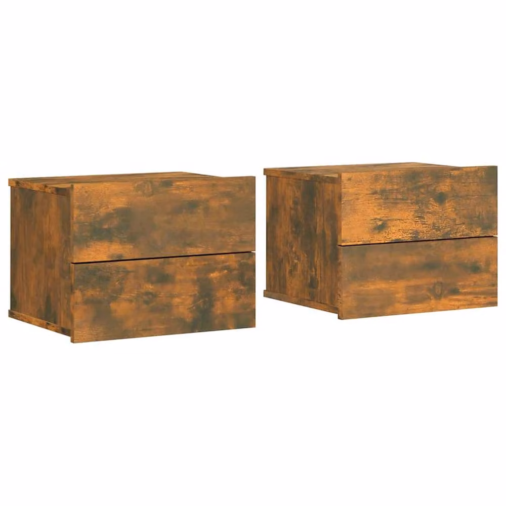 Berkfield Home Classic Bedside Cabinets, 2 Pack, Smoked Oak Brown, W/D/H: 40 x 30 x 30 cm – 3