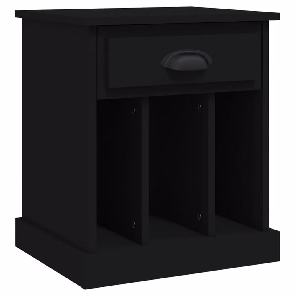 Berkfield Home Elegant Bedside Cabinet in Black, W/D/H: 43 x 36 x 50 cm – 2