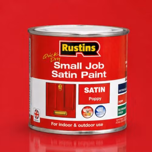 Rustins Quick Drying Satin Wood Paint, Red, 250 ml – 2