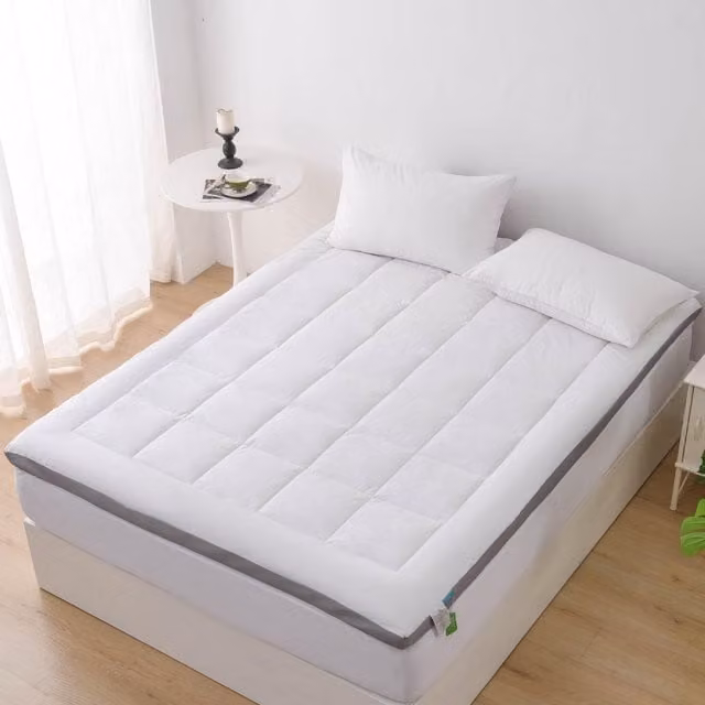 Glamhaus Gel Memory Foam Mattress Topper, King Size, White, Oeko-Tex Standard 100
