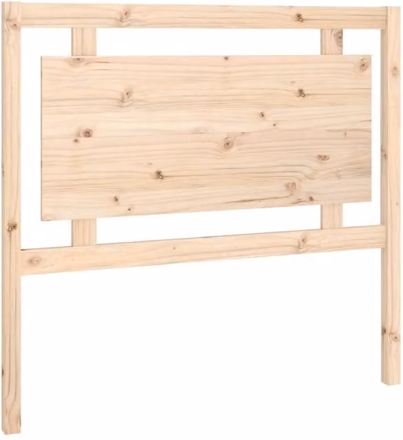 Berkfield Home Rustic Solid Pine Wood Bed Headboard in Natural Beige, W: 105.5 cm, D: 4 cm, H: 100 cm – 1