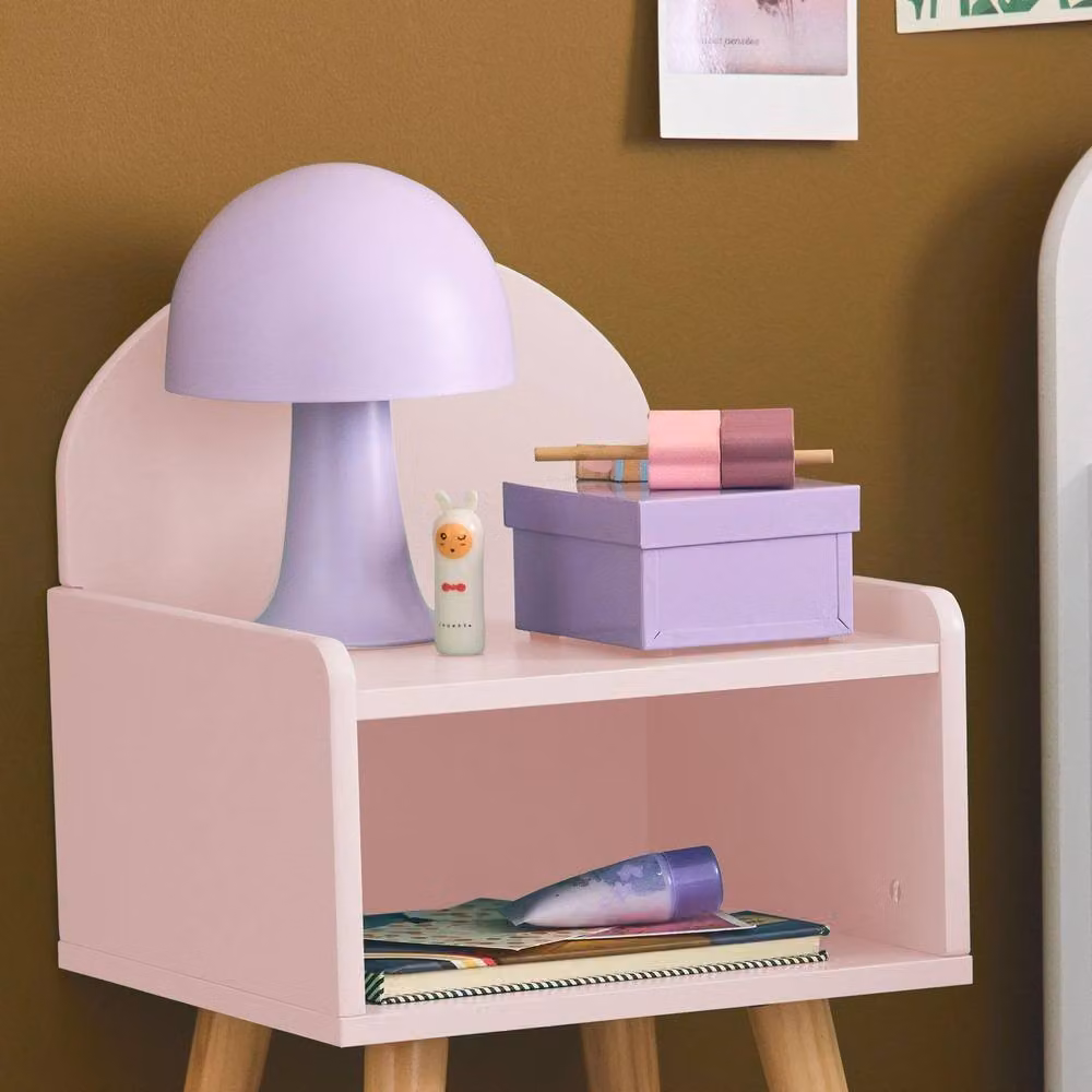 sweeek Pink Pine Wood Bedside Table for Children's Bedrooms, W/D/H: 55.6 x 30.0 x 30.0 cm – 3
