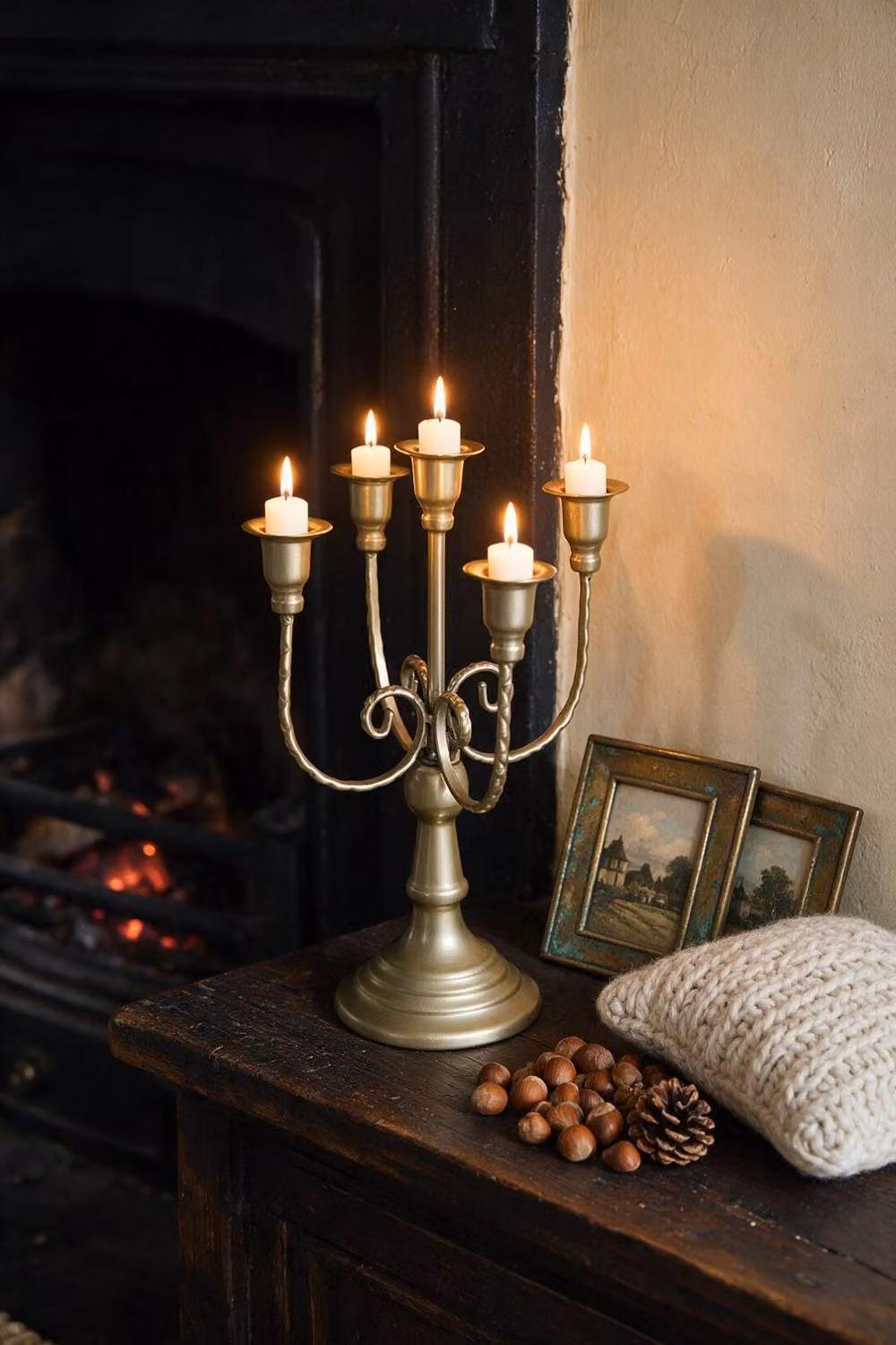 ExtraStar 2-Piece 5-Arm Vintage Metal Taper Candle Holders in Gold – 3