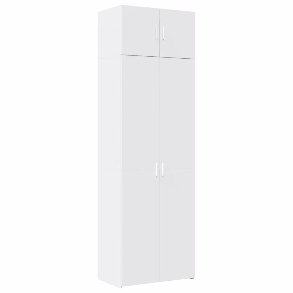 Berkfield Home Freestanding Storage Cabinet in White, W/D/H: 70 x 42.5 x 225 cm