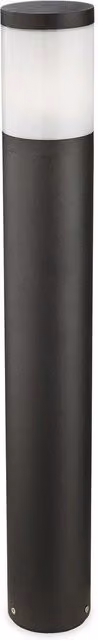 Netlighting Beta 1 Modern Outdoor Bollard Light in Black with E27 Socket and IP54 Rating
