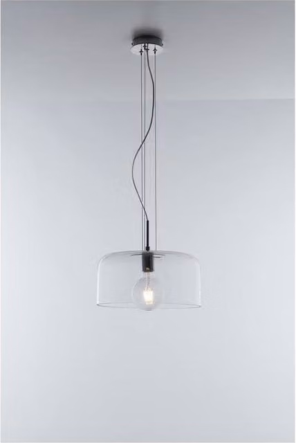 Netlighting Gibus Transparent Glass Dome Pendant Light with E27 Fitting