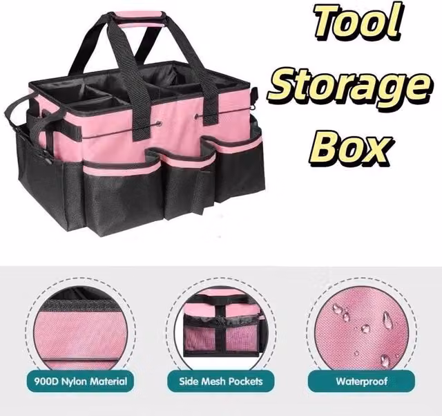 KORVIXA Portable Cleaning Tool Storage Bag in Pink, W: 50 cm – 1