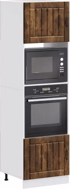 Berkfield Home Kalmar Oven Cabinets, Set of 2, Smoked Oak Brown Engineered Wood – 1