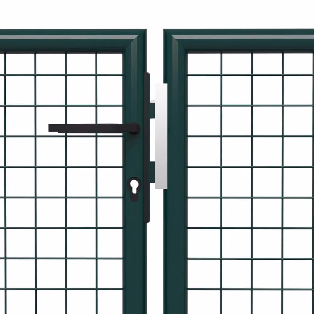 Berkfield Home Steel Wire Mesh Garden Gate, Green, W: 400 cm, H: 75 cm – 2