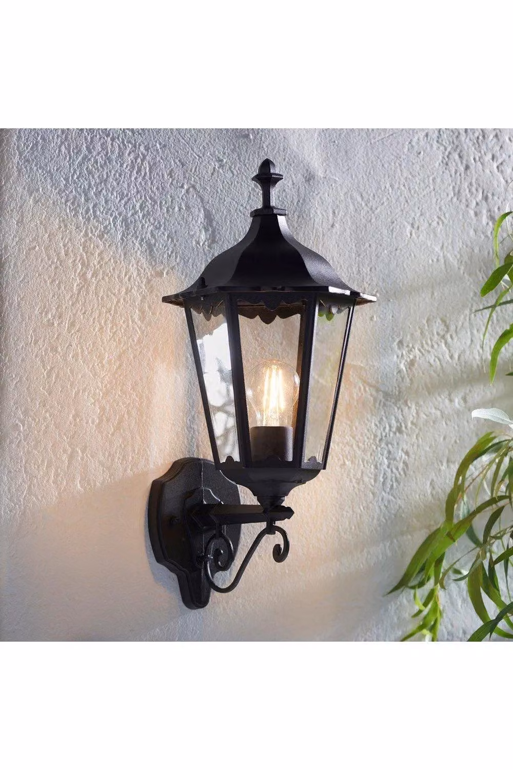 Netlighting Burford Outdoor Wall Lantern in Matt Black with Transparent Glass, IP44, E27 – 2