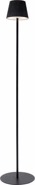 Litecraft Elowen Rechargeable LED Floor Lamp in Black, Dimmable and Height Adjustable for Garden Use