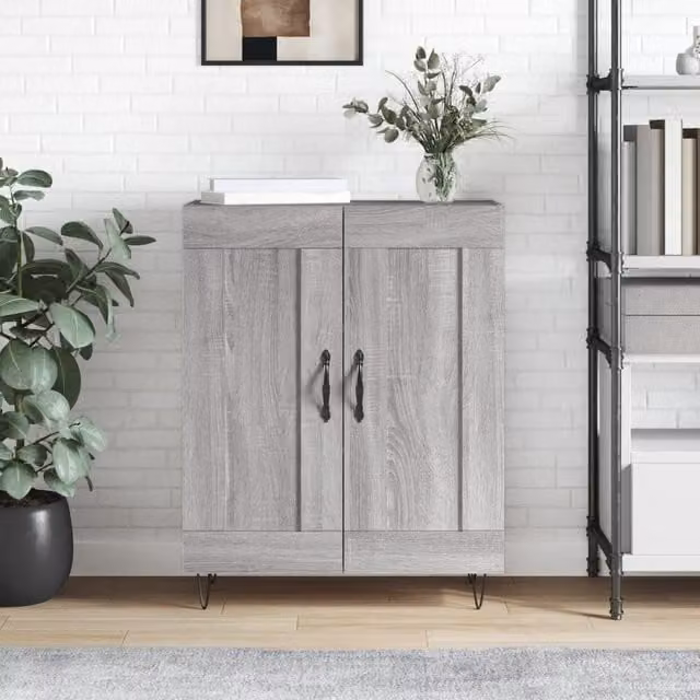 Berkfield Home Grey Sonoma Sideboard in Engineered Wood W/D/H: 69.5 x 34 x 90 cm – 1