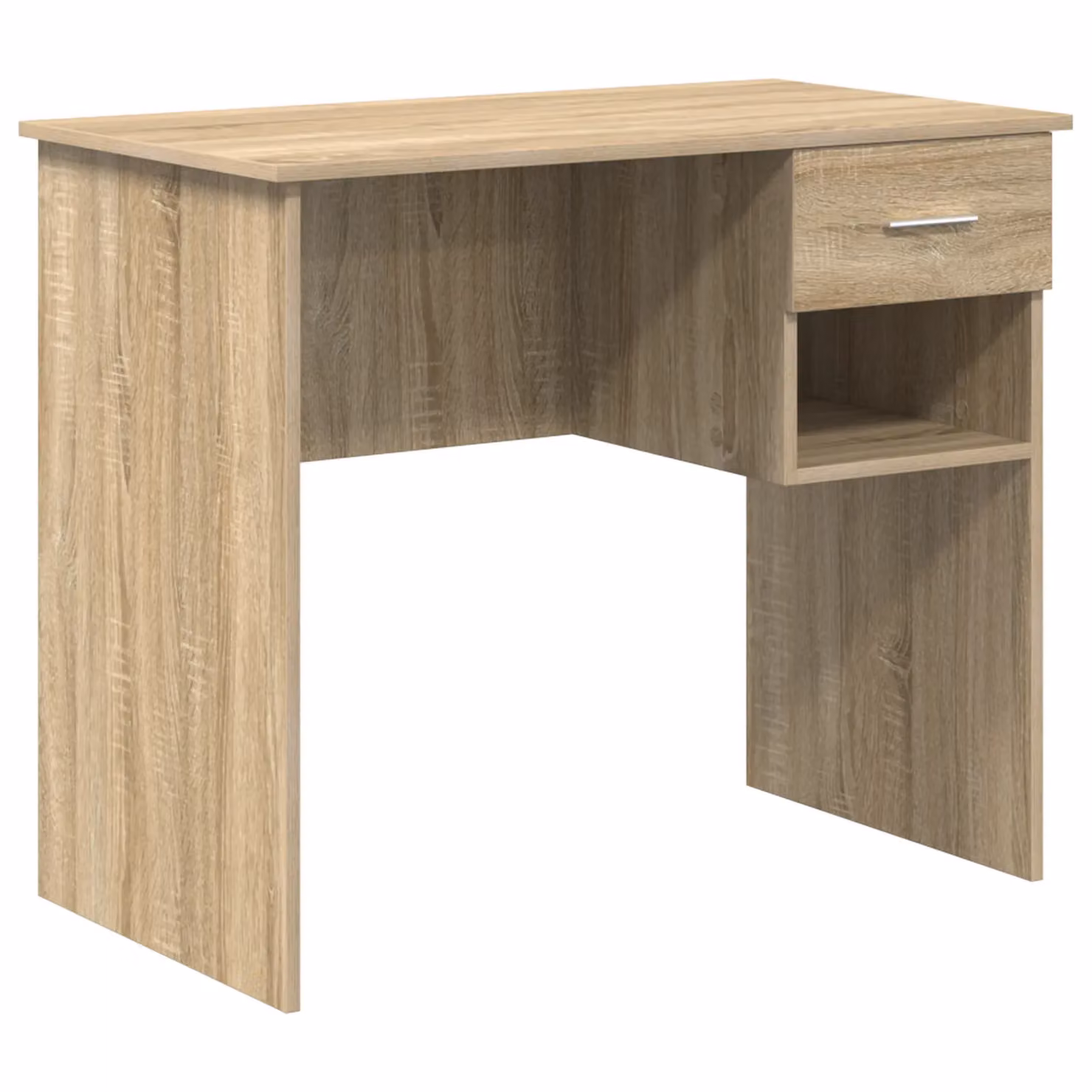 Berkfield Sonoma Oak Home Writing Desk in Brown, W/D/H: 90 x 49.5 x 75 cm – 2