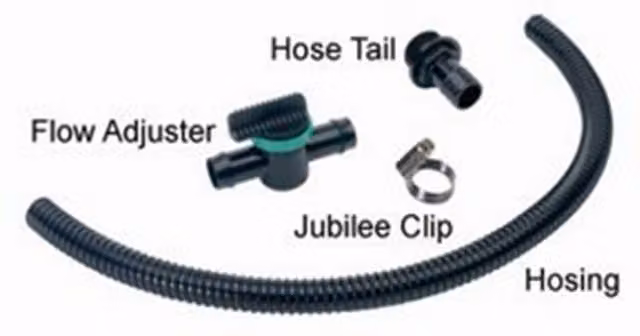 Primrose Cascade Complete Stainless Steel Hose Kit in Black