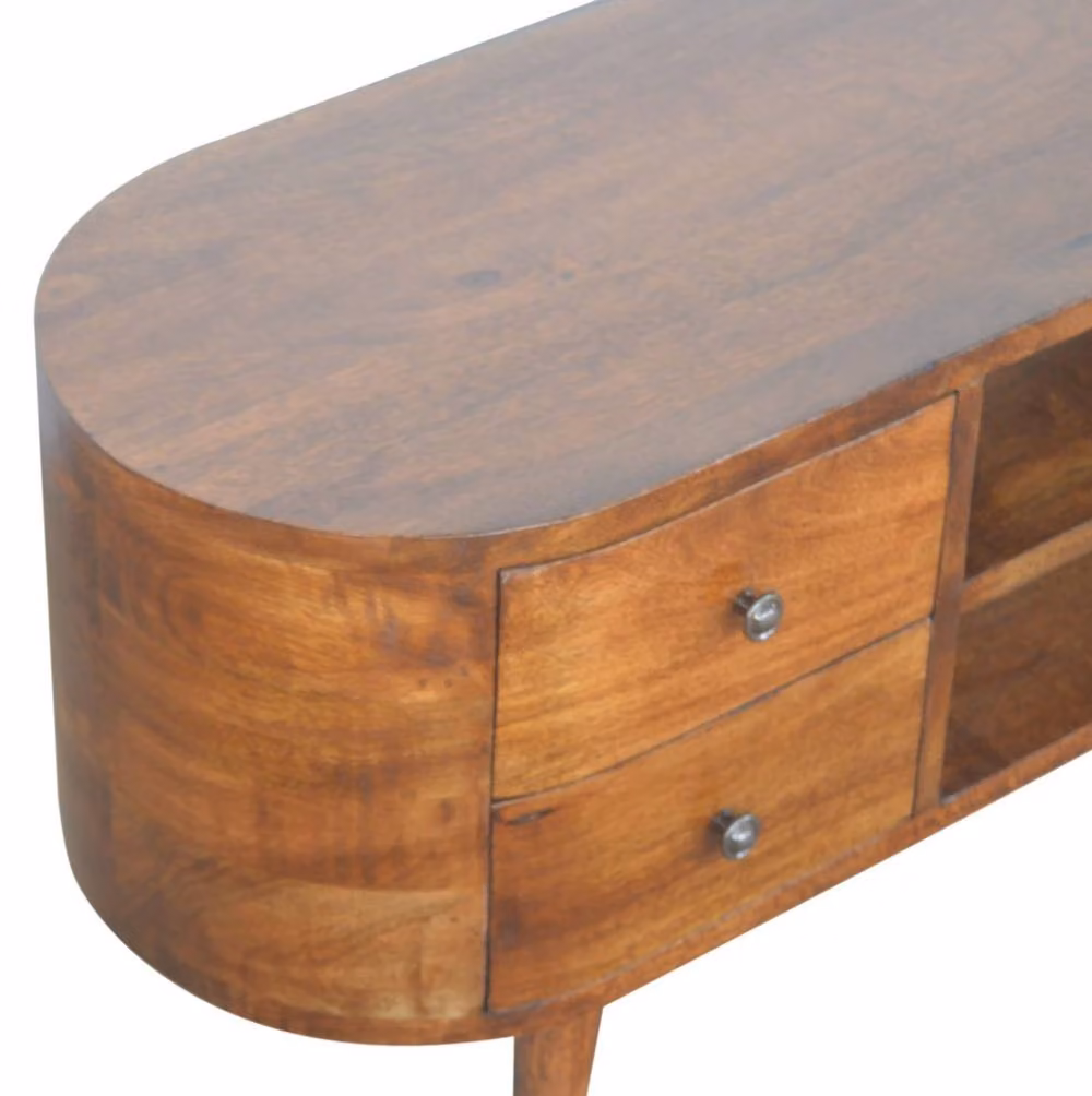 STILVORA Mid-Century Brown Wooden Storage Unit – 4