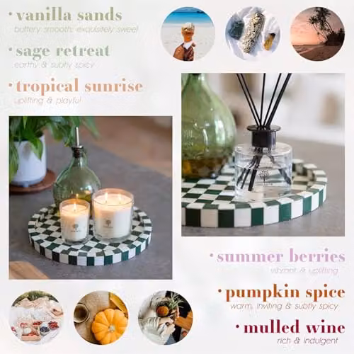 Nicola Spring Soy Wax Scented Candle, Tropical Sunrise, 400g – 5