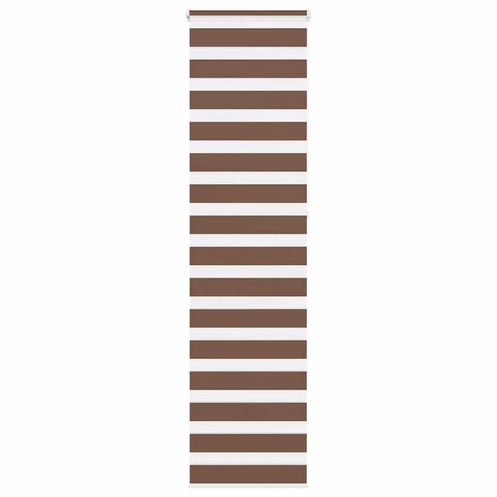Berkfield Home Elegant Zebra Blind in Brown, Polyester Fabric, W: 60 cm, H: 230 cm – 2