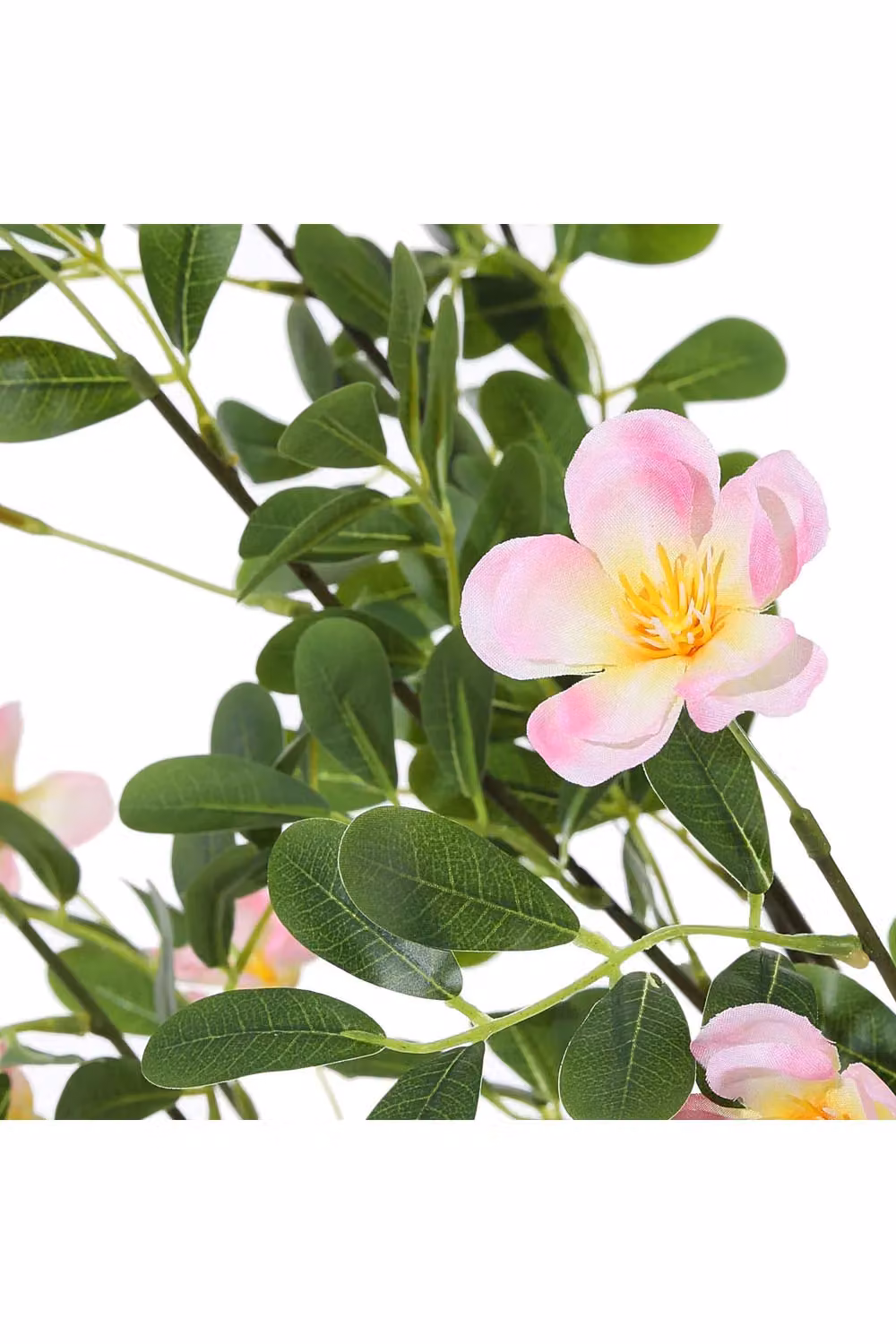 Living and Home Pink and Green Artificial Frangipani Blossom Tree in Pot, Height: 160 cm – 4