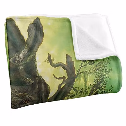 LOGOVISION Lord of the Rings Treebeard Painting Super Soft Microfibre Fleece Throw Blanket, Multicolour and White, W/D/H: 152 x 127 cm – 2