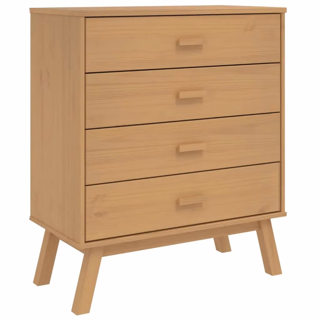 Berkfield Home OLDEN Brown Solid Wood Pine Freestanding Drawer Cabinet – 2