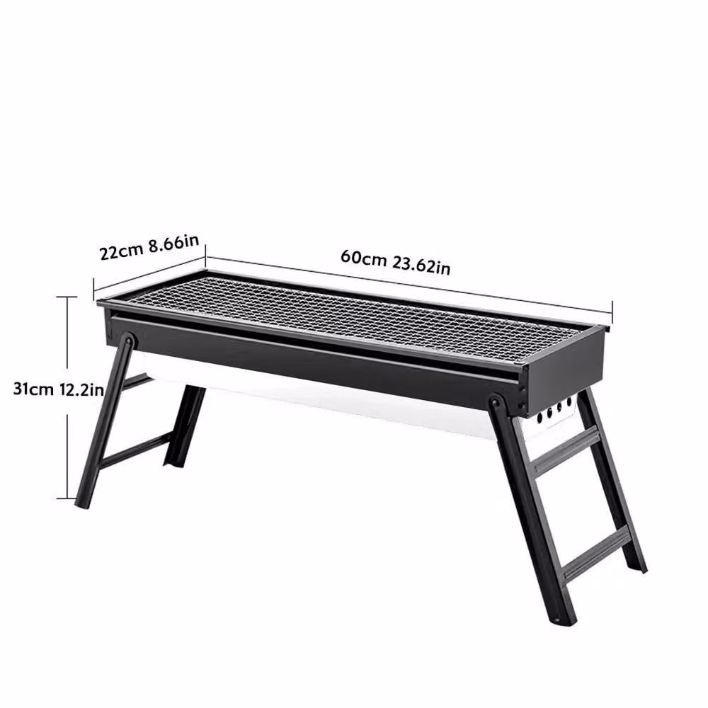 Kelvenix Large Foldable Portable Tabletop BBQ Grill in Black – 2