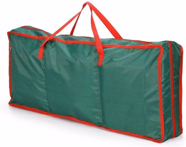 FORGEVIO Green Fabric Gift Wrap Storage Bag with Handles, W: 50 cm, D: 35 cm, H: 50 cm