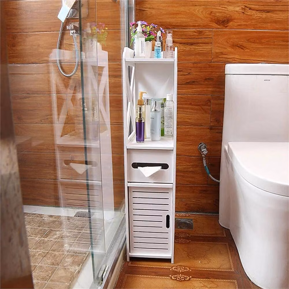 SPETLEK Modern 4-Tier Wood Bathroom Cabinet in White – 3