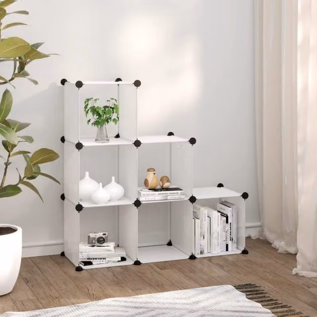 Berkfield Home 6-Cube Storage Organiser in Transparent Clear