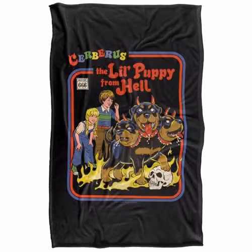 Steven Rhodes Cerberus Puppy Silky Touch Super Soft Fleece Throw Blanket, Multicolour, W/D/H: 91 x 147 cm – 5