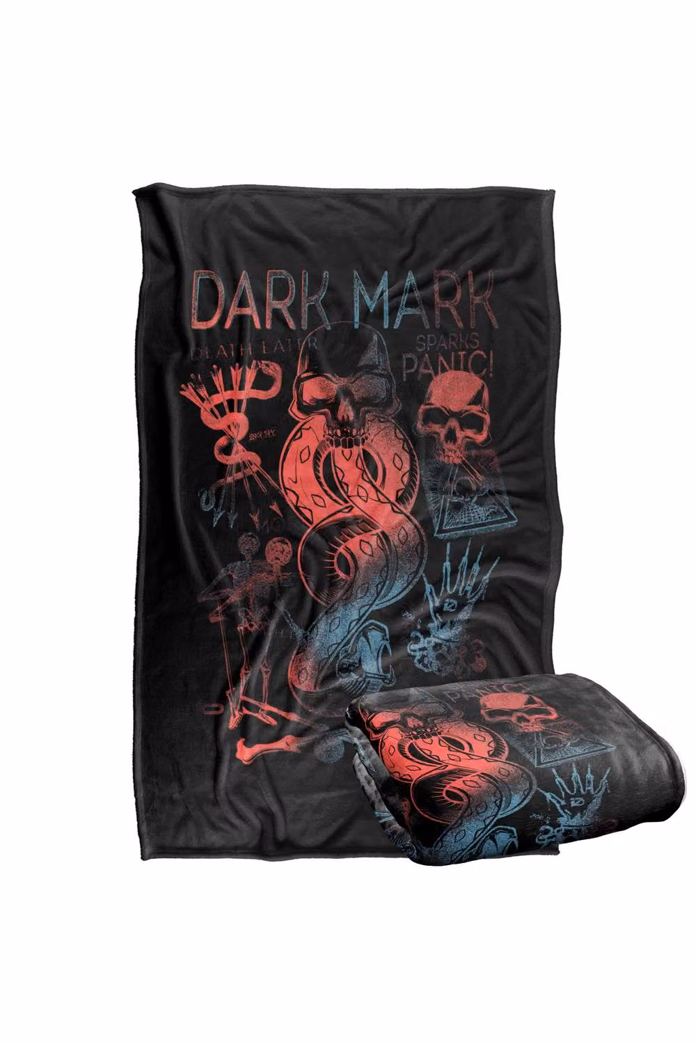 Warner Bros. Harry Potter Dark Mark Sparks Panic Super Soft Fleece Throw Blanket, Multicolour, W: 152 cm, D: 127 cm – 7